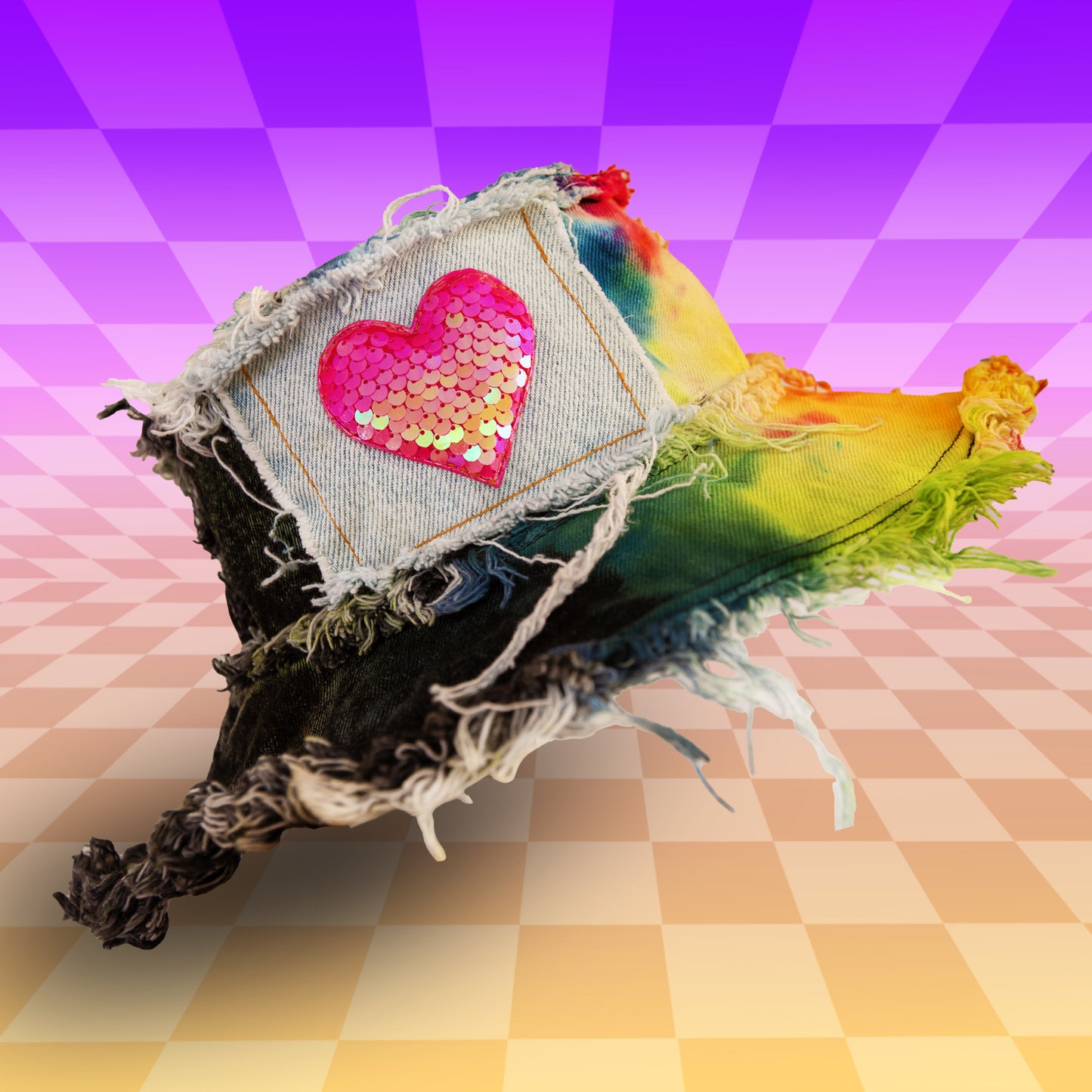 Half 'n Half Reverse Tie Dye Bucket Hat